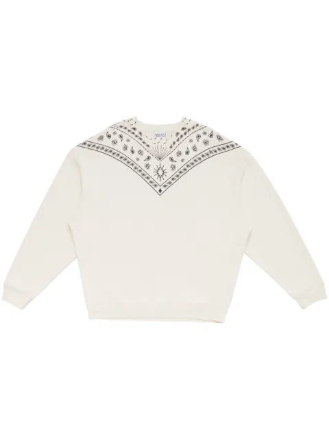 COUNTY OF MILAN bandana-print cotton sweatshirt Neutrals CMBA097F23FLE0086F10