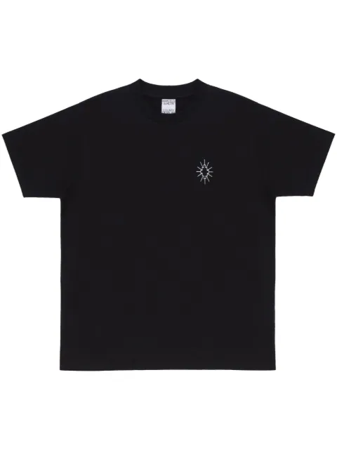 COUNTY OF MILAN Eclipse cross-print cotton T-shirt Black CMAA018F23JER0061072