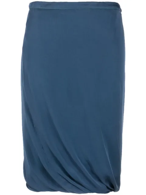 Missoni Pre-Owned 2000s draped knee-length skirt Blue MIS250NH