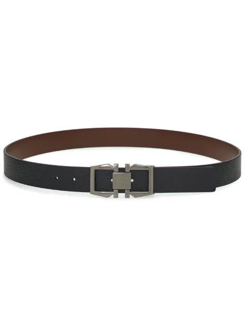 Ferragamo Gancini reversible belt Black 764796
