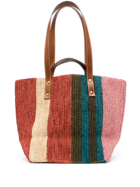 colville Little Sister raffia tote bag Pink CVS23073B