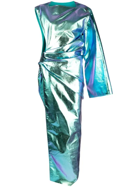 Rick Owens holographic asymmetric gown Multicolour RO01C5580SLQI