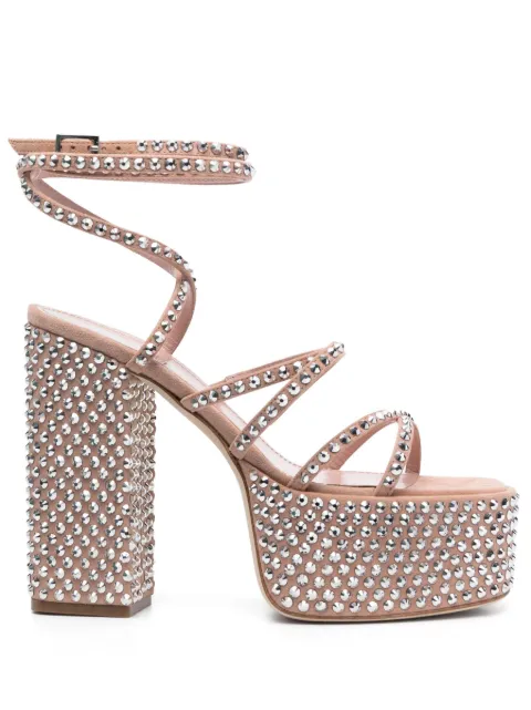Paris Texas Holly Evita 130mm platform sandals Pink PX974CXSACH