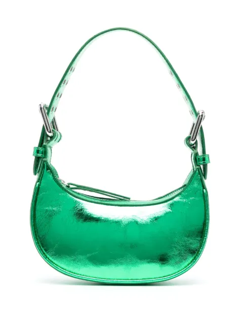 BY FAR metallic-effect tote bag Green 23SSMNSSCVGASMA