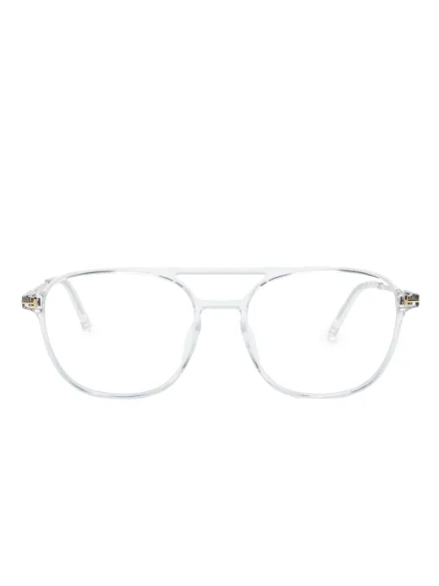 TOM FORD Eyewear pilot-frame clear-lenses glasses Neutrals FT5874B