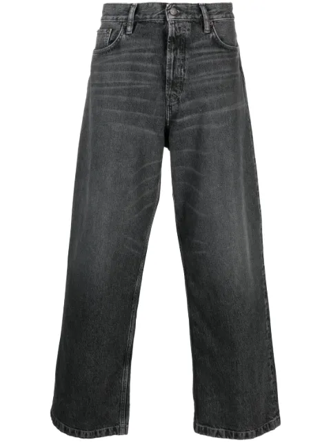 Acne Studios mid-rise wide-leg jeans Black B00322