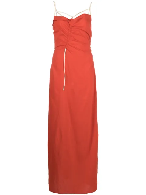 Jacquemus La Robe Gaua long dress Red 223DR0191061