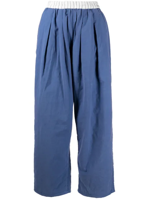 Maison Margiela drop crotch cropped trousers Blue S50KA0624S76706