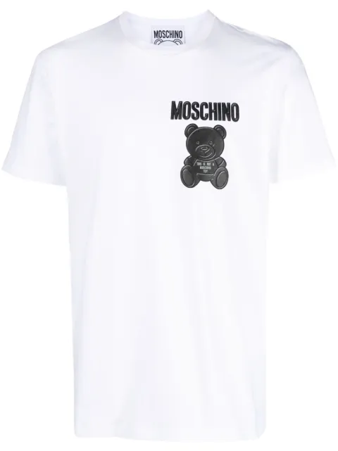 Moschino logo-print organic cotton T-shirt White V07317041