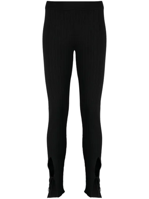 TOM FORD pinstriped lace-up trousers Black PAK069YAX590