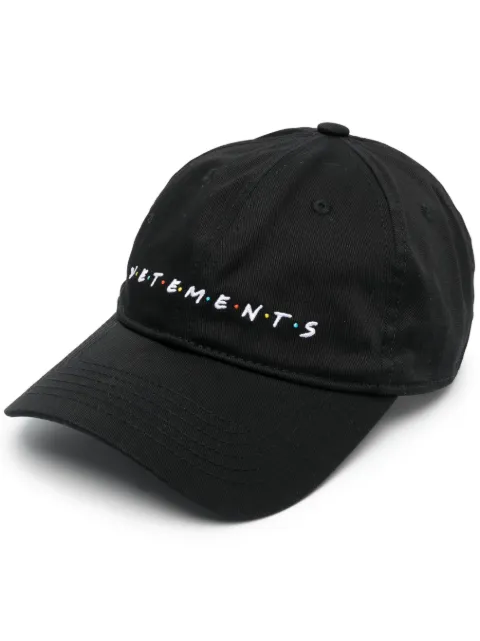 VETEMENTS Friendly logo-embroidered baseball cap Black UE54CA140B