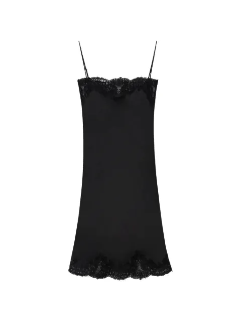 Stella McCartney sleeveless lace satin midi dress Black 6A01743AU309