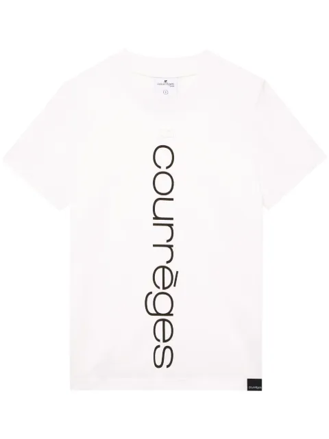 Courrèges logo-print cotton T-shirt White 423JTS006JS0112