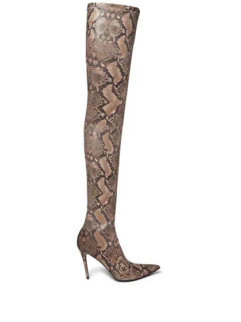 Stella McCartney Stella Iconic python-print boots Brown 810265AP0180