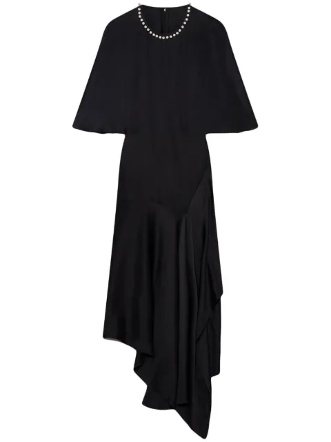 Stella McCartney pearl-embroidered midi dress Black 6A02323AU309