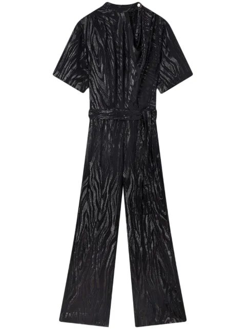 Stella McCartney woodgrain lurex jumpsuit Black 6100533CJ302