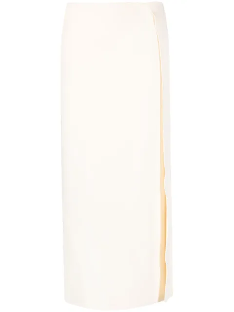 Jil Sander wrap midi skirt Neutrals J03MA0115J18273