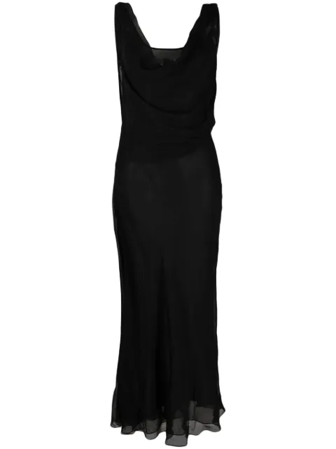 Christopher Esber draped silk dress Black 23023136