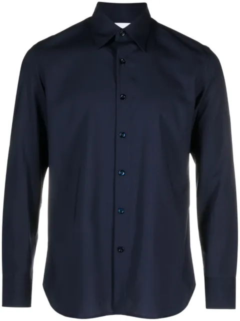 PT Torino straight-point collar wool shirt Blue TL6SIT020CPTZI56