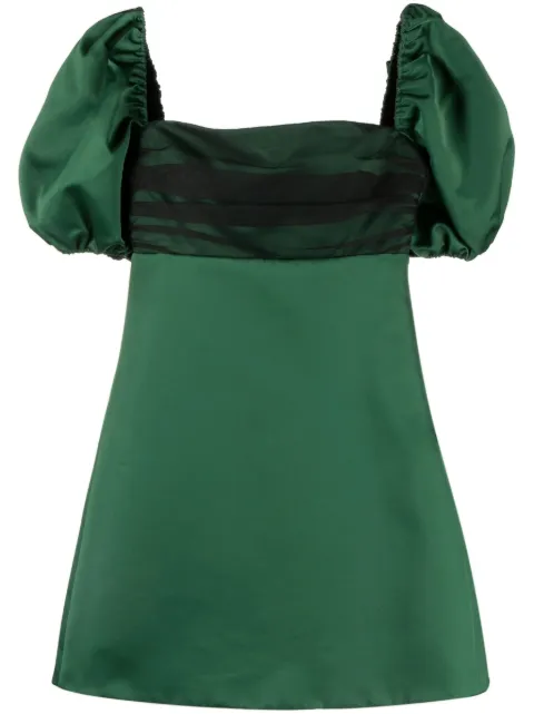 Viktor & Rolf bow-detail minidress Green TD050