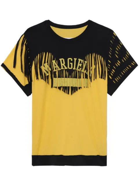 Maison Margiela Décortiqué fringed T-shirt Black S67GC0030S24607