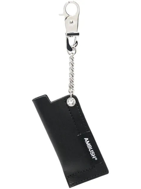 AMBUSH leather lighter case keychain Black BMOE020S23LEA0011072