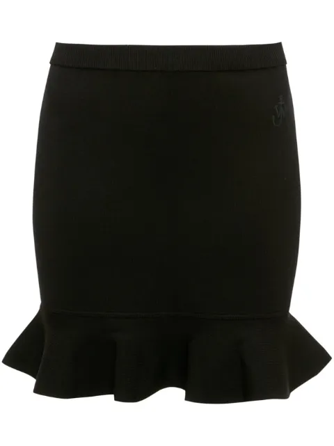 JW Anderson ruffled mini skirt Black KW0950YN0219999
