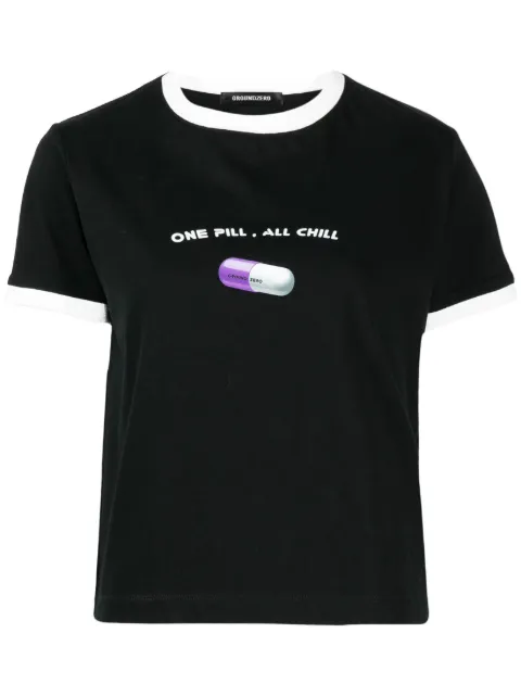 Ground Zero graphic-print cotton T-shirt Black GZSS23TE018B