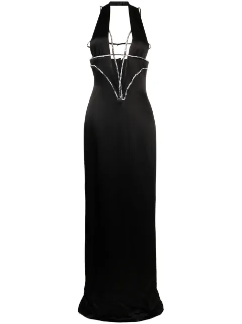 Genny crystal-embellished dress Black 74AJO476N0191