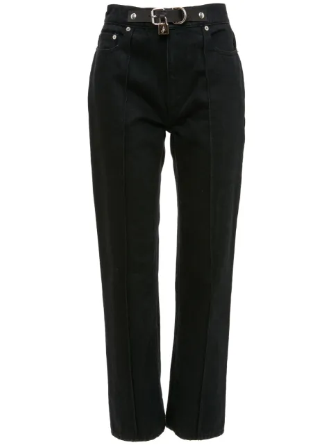 JW Anderson padlock-detail slim-fit jeans Black DT0075PG1334999