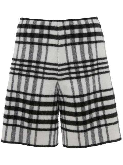 JW Anderson tartan-check wide-leg shorts White SR0071PG1323903
