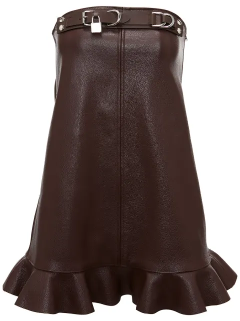 JW Anderson padlock-detail leather minidress Brown LD0011LT0059660