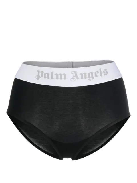 Palm Angels logo-band bikini bottoms Black PWUC003S23FAB0011005