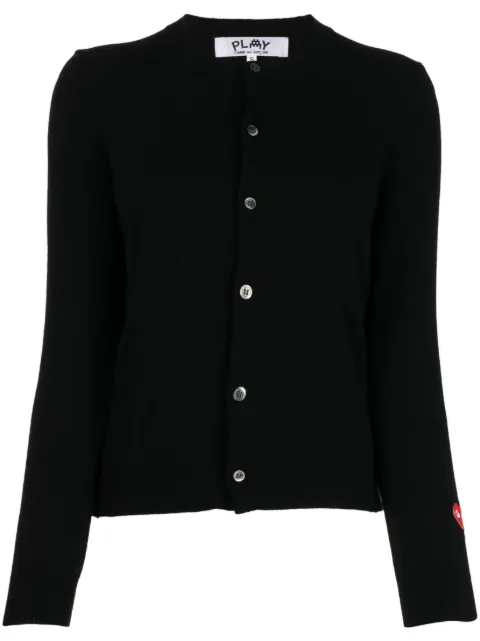 Comme Des Garçons Play x the Artist Invader pixelated-appliqué cardigan Black P1N087