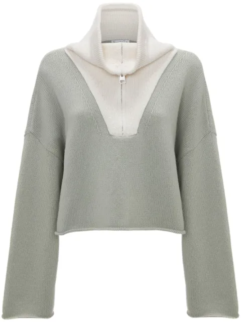 JW Anderson logo-patch long-sleeve jumper White KW0579YN0157547