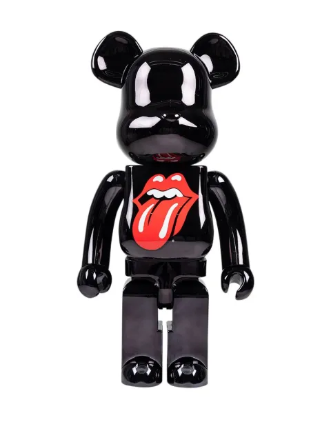 MEDICOM TOY x The Rolling Stones "Lips and Tongue" BE@RBRICK 1000% figure Black MEDI0164
