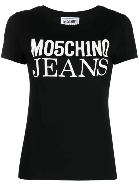 MOSCHINO JEANS logo-print cotton T-shirt Black J07088762