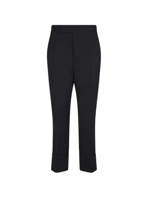 SAPIO side-stripe turn-up trousers Black N7DGABSMOK