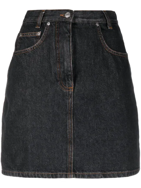 MOSCHINO JEANS high-waist denim mini skirt Black A01188735