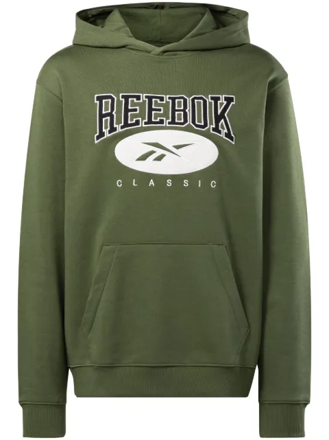 Reebok Varsity logo-embroidered hoodie Green 100034582