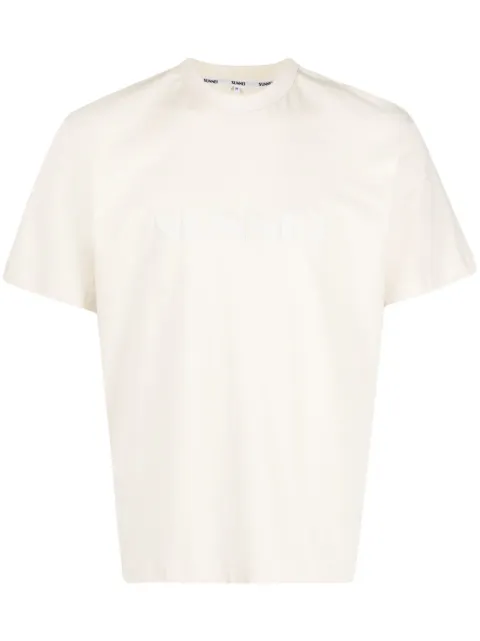 Sunnei logo-print cotton T-shirt Neutrals MRTWXJER044JER012
