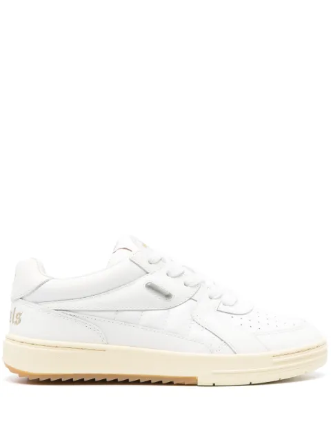 Palm Angels University leather sneakers White PWIA049E23LEA0020101