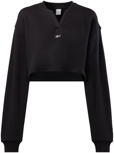 Reebok logo-embroidered V-neck sweatshirt 100036355