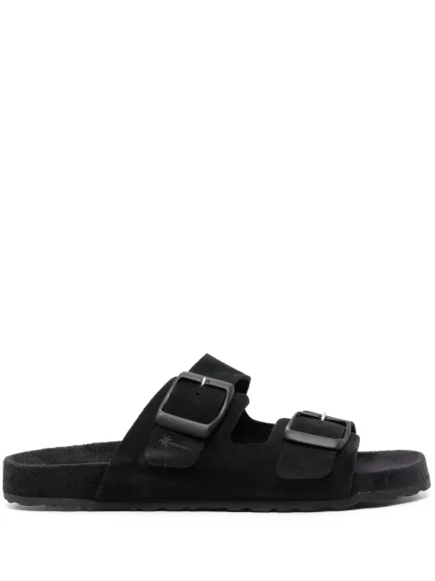 Manebi Hamptons suede sandals Black K10RT