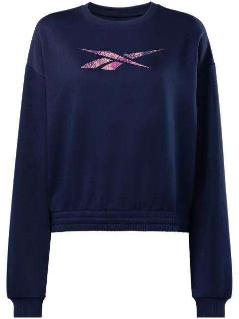 Reebok logo-print crew-neck sweatshirt Blue 100037702