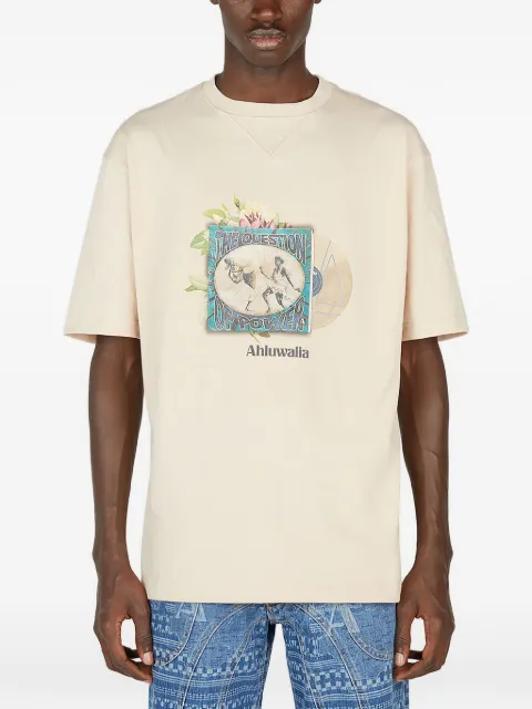 Ahluwalia Power graphic-print T-shirt Neutrals UAHLUJE001SS23FA82BE