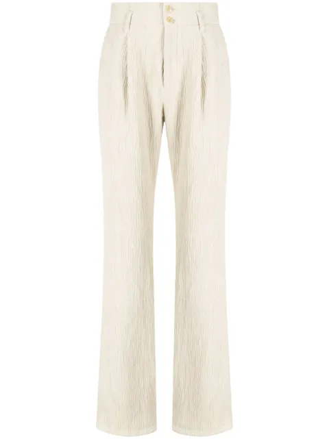 Taakk textured straight-leg trousers Neutrals TA23SSPT012