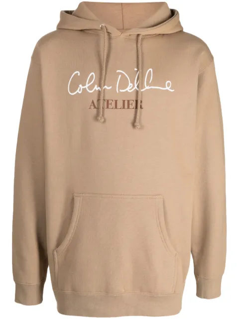 KidSuper Colm Dillane Atelier cotton hoodie Brown HDH1