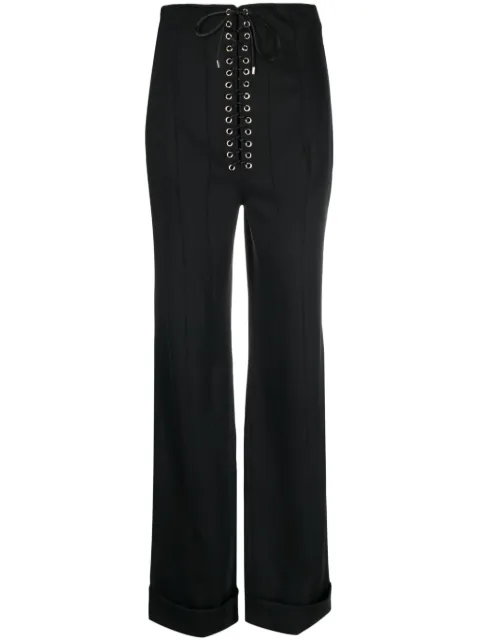 Weinsanto tie-fastening high-waisted trousers Black WEI04P004