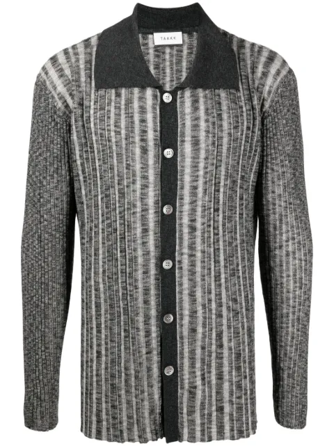 Taakk long-sleeved polo shirt Grey TA23SSKN106